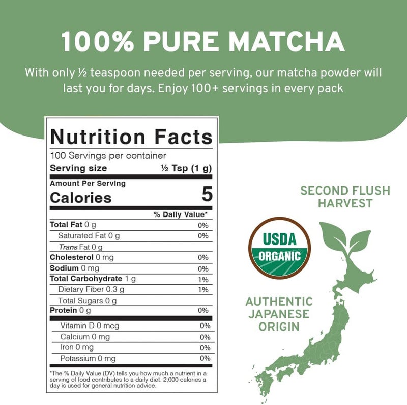 HANDPICK Organic Japanese Matcha Green Tea Powder - Image 2